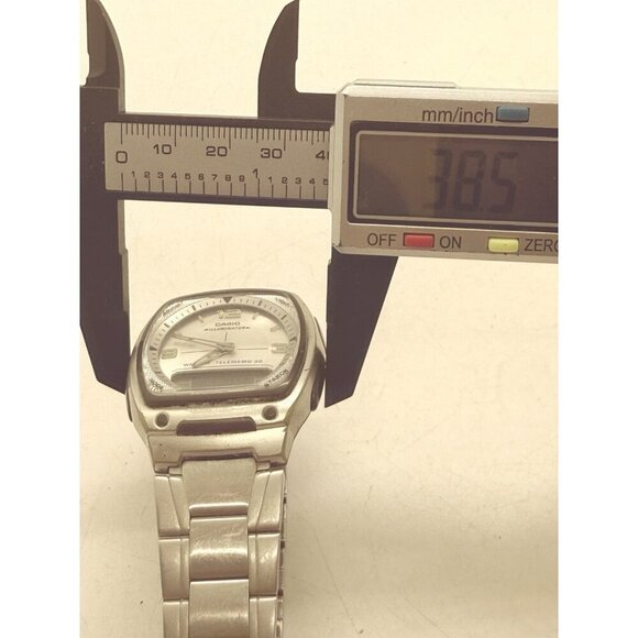 Casio AW-81D 2747 Illuminator Telememo Analog/Digital Men's Watch World Time - Picture 5 of 7